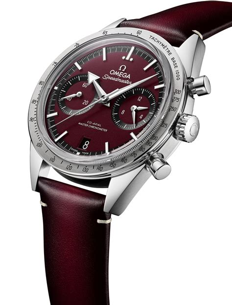 omega speedmaster burgundy dial|omega speedmaster 57.